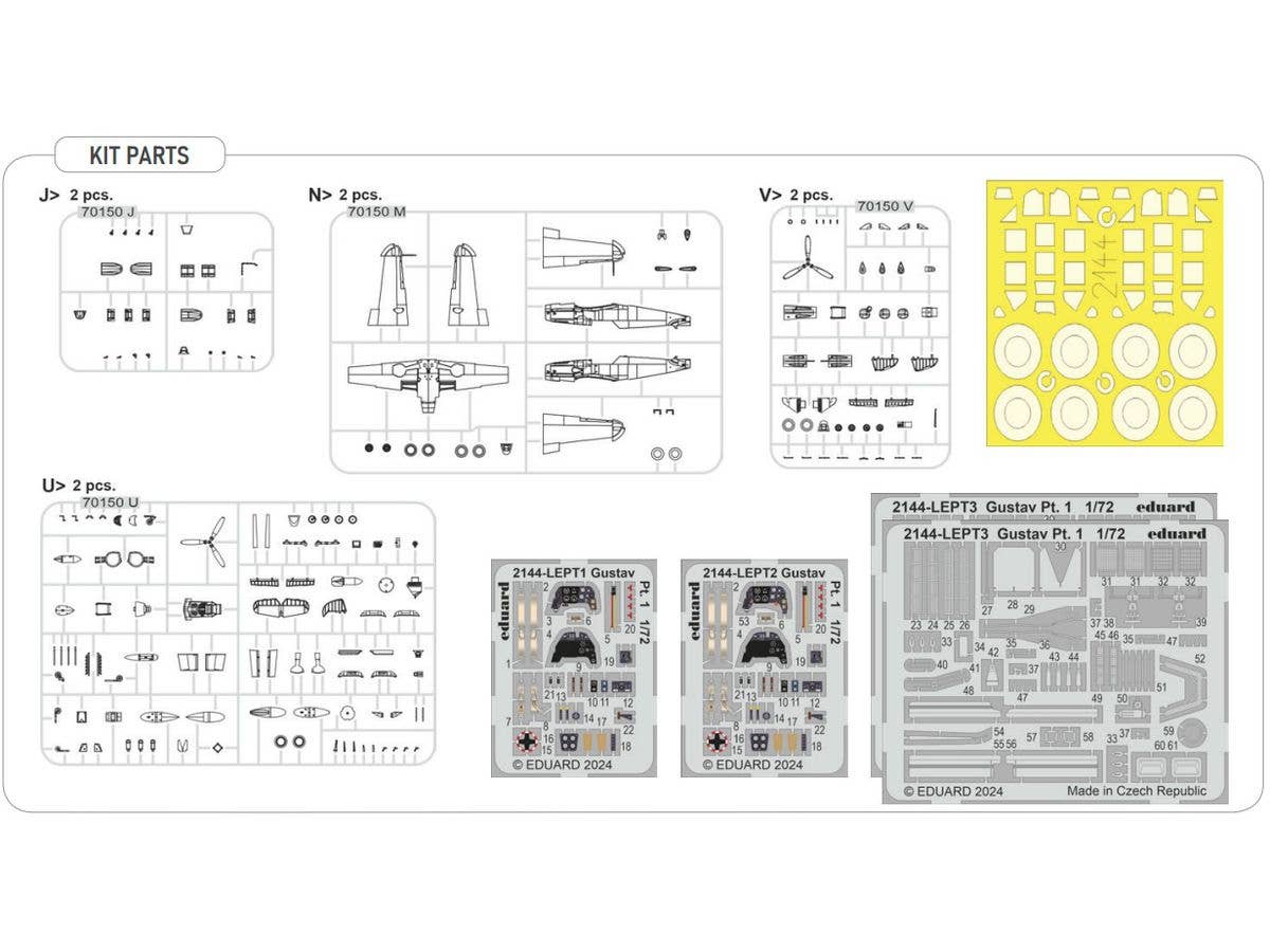 Eduard 1/72 Gustav pt.1 Bf 109 G-5 & G-6 Dual Combo Limited Edition | 8591437585014