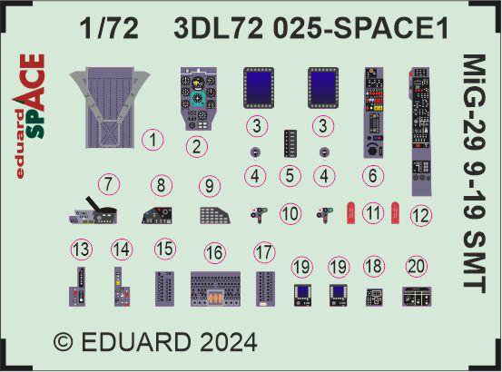 Eduard MiG-29 9-19 SMT SPACE 1/72 for GREAT WALL HOBBY | 8591437585342