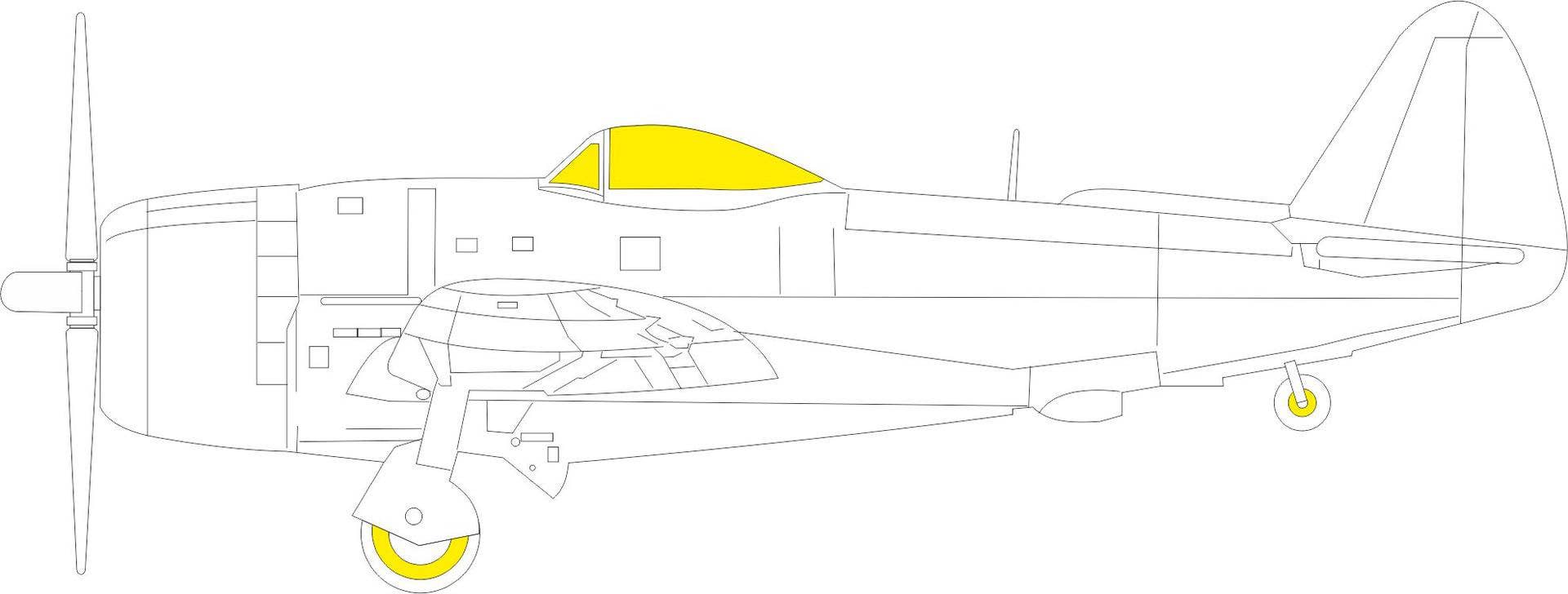 Eduard P-47D-25 TFace 1/48 Mask for MINIART | 8591437585595