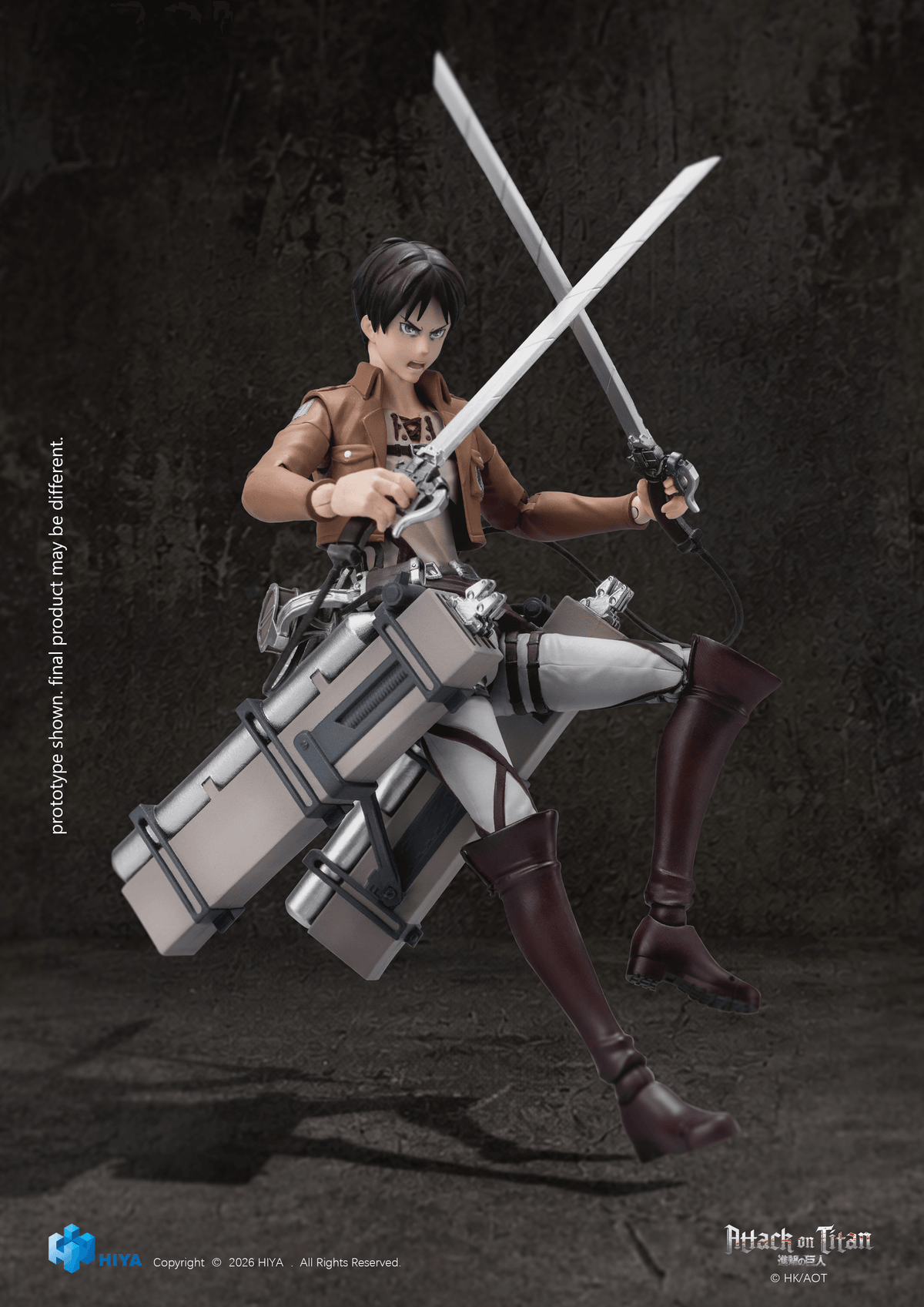 HIYA Exquisite Basic Series 1/12 5.9 Inch Attack on Titan 1-3 Eren Yeager Action Figure