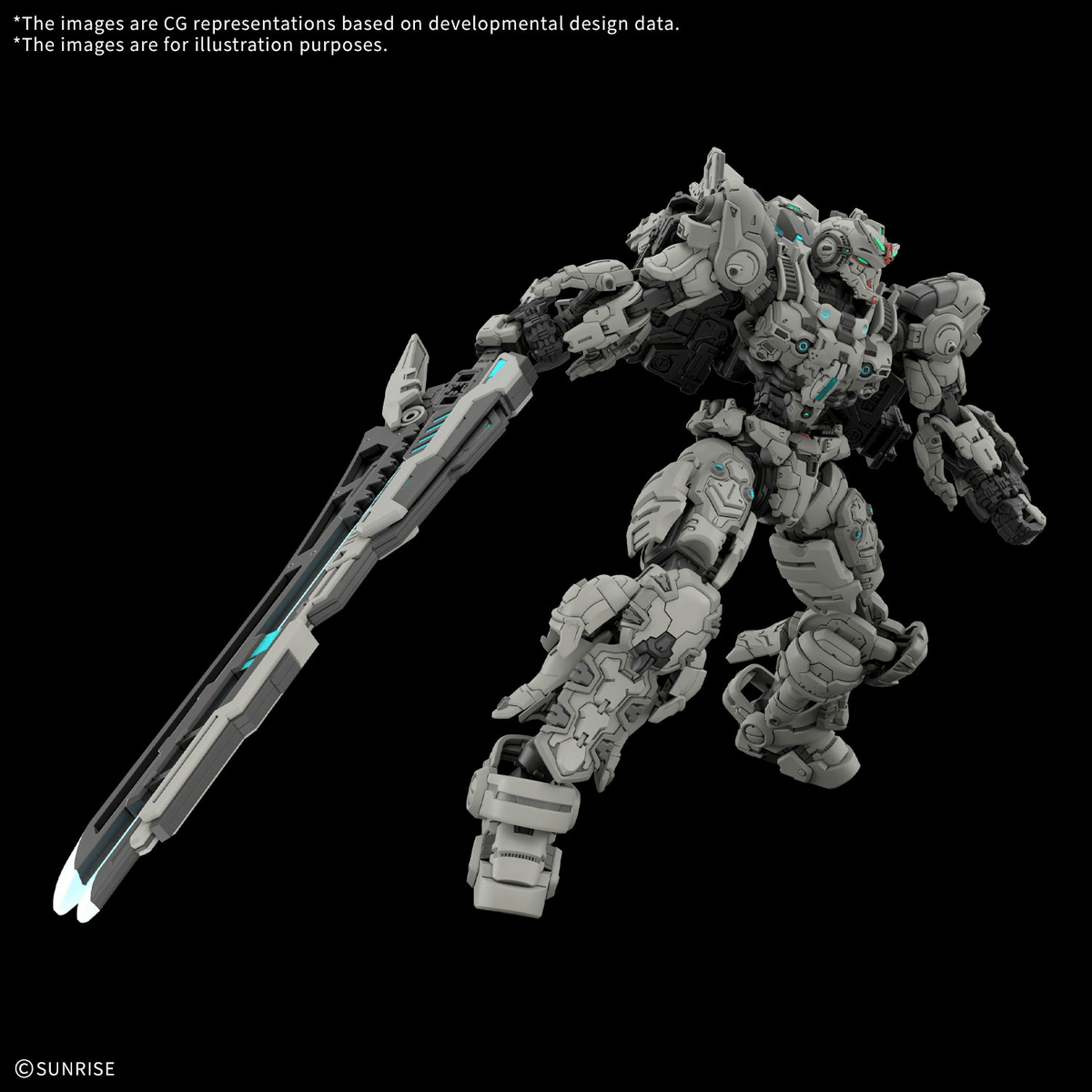 ARK-10 Gundam Helix in an action pose with its large sword, Gundam Rogue Orbit, Bandai HG 1/144 model kit