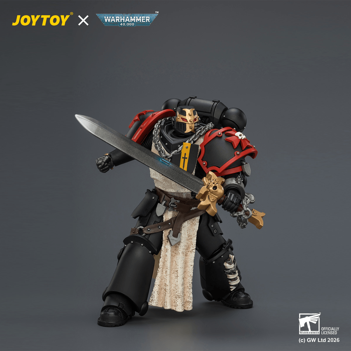 Black Templars Crusader Ancient with Power Sword and Bolt Pistol