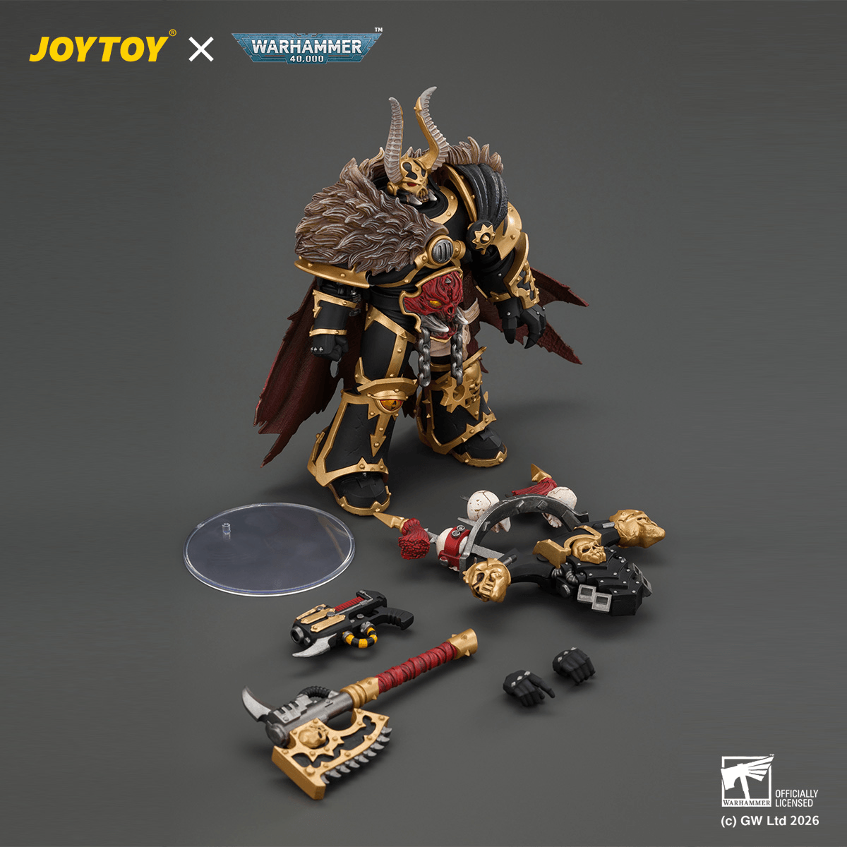 Black Legion Chaos Lord with Power Fist, Plasma Pistol and Astartes Chainblade