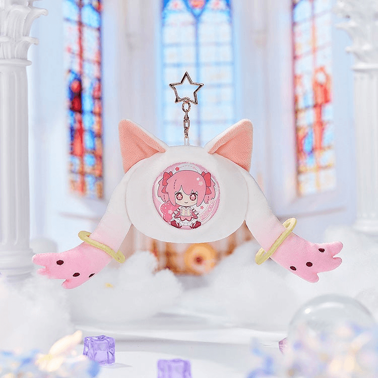 Puella Magi Madoka Magica the Movie -Rebellion- Fluffy Keychain Pinback Button Case | 4580828671904