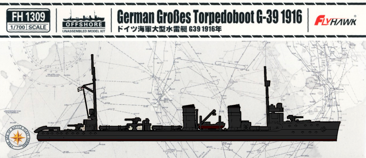 Flyhawk Model 1/700 German Großes Torpedoboot G-39 1916 | 6921970400772