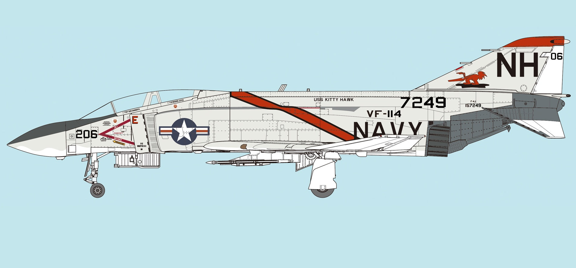 FineMolds 1/72 US Navy Jet Fighter F-4J "Aardvarks" (First Limited Special Edition) | 4536318729433