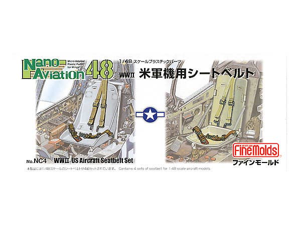 FineMolds 1/48 US Aircraft Seatbelt Set | 4536318440048