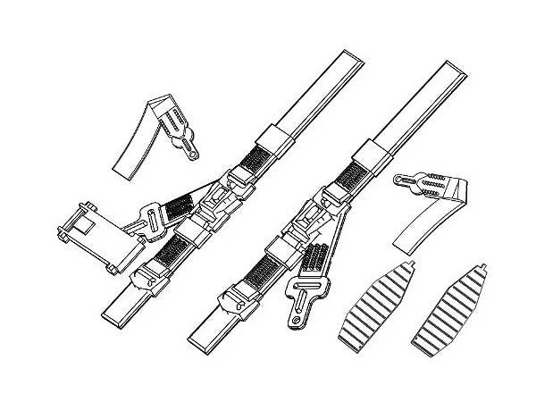 FineMolds 1/48 Modern Aircraft Seatbelt Set #3 (Russian MiG-29 & Su-27/33) | 4536318440093