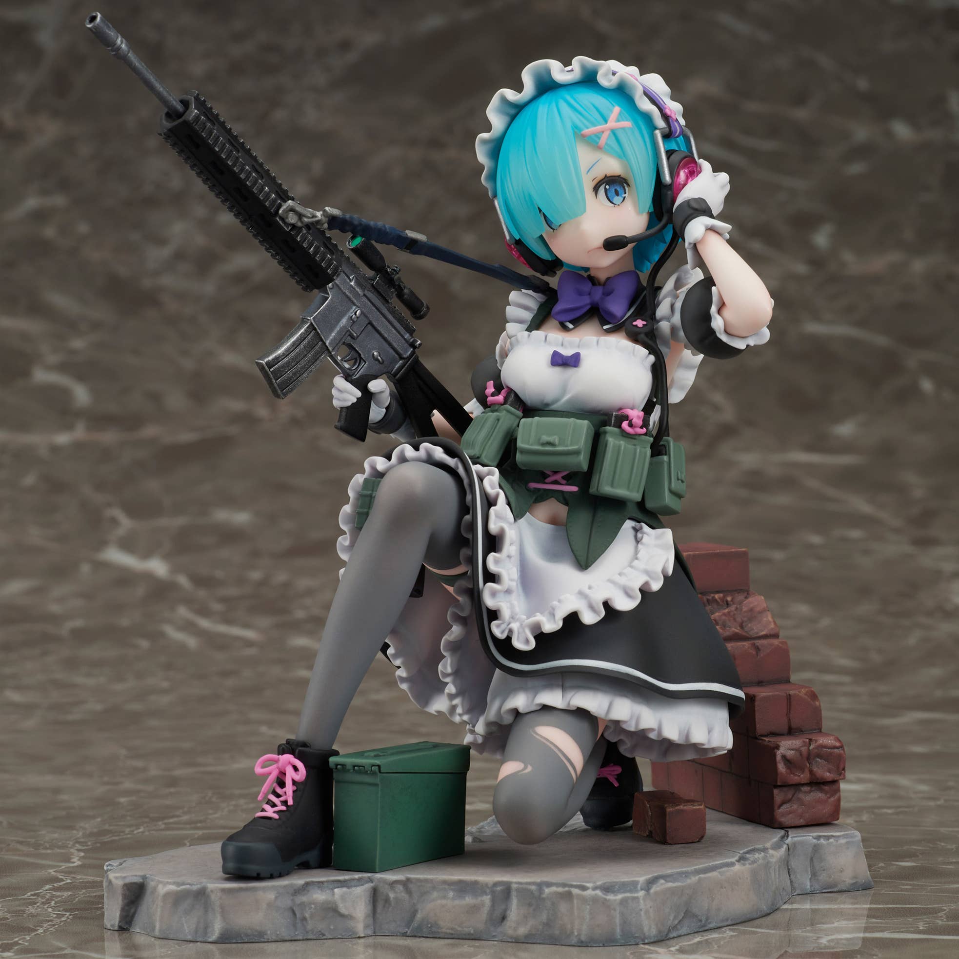 FURYU Corporation Re:ZERO -Starting Life in Another World- Rem Military ver. 1/7 Scale Figure | 4580736409200