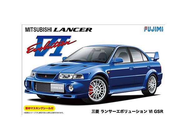 Fujimi 1/24 Mitsubishi Lancer Evolution VI GSR w/Window Frame Masking | 4968728039237