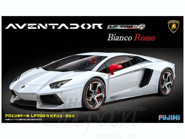 Fujimi 1/24 Lamborghini Aventador Bianco Rosso | 4968728125640