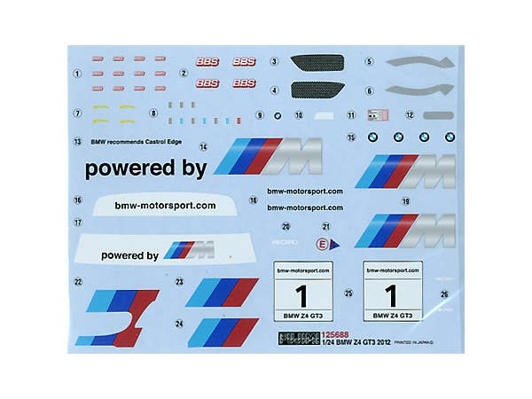 Fujimi 1/24 Z4 BMW GT3 2012 with Etching Parts | 4968728125688