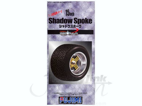 Fujimi 1/24 THE Wheel Series (No.34) Shadow Spoke 15 inch Wheel & Tire Set | 4968728193038