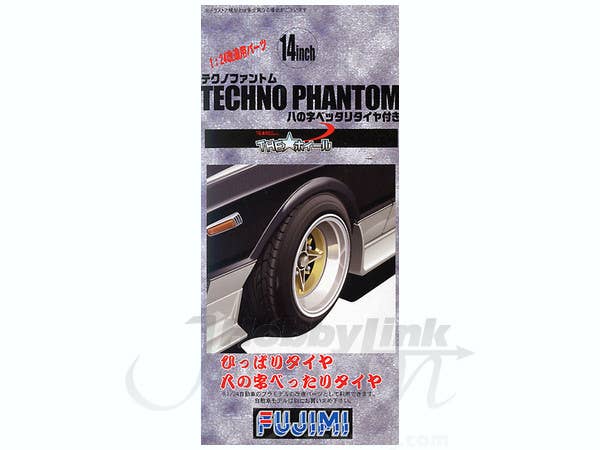 Fujimi 1/24 The Wheel Series (No.69) Techno Phantom Wheel & Tire Set 14 inch | 4968728193380