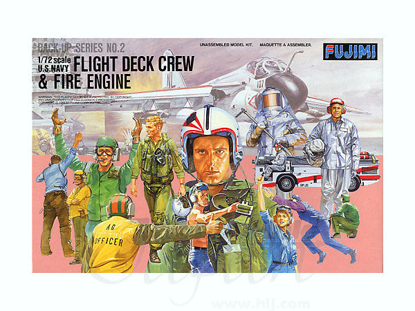 Fujimi 1/72 U.S.Navy Flight Deck Crew & Fire Engine