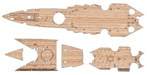 Fujimi 1/700 Wood Deck Seal for IJN Aircraft Battleship Ise (with Ship Name Plate)