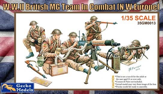 Gecko 1/35 W.W.II British MG Team In Combat (N.W. Europe) | 4892667350132