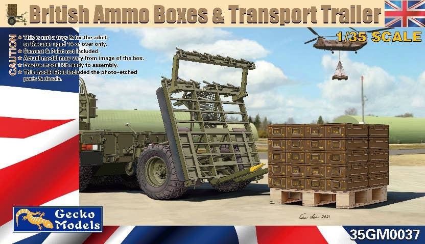Gecko 1/35 British Ammo Boxes & Trailer | 4892667350378