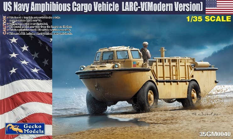 Gecko 1/35 Modern USN LARC-V w-Combat Rubber Raiding Craft | 4892667350408