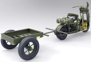Gecko 1/35 M53 Scooter Cushman w-John Wood M3A4 Utility Hand Cart Mod. 1943 & US Paratroops (Set 1)