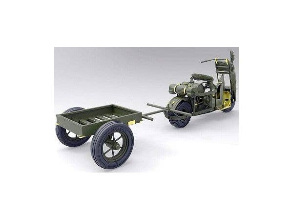 Gecko 1/35 M53 Scooter Cushman w-John Wood M3A4 Utility Hand Cart Mod. 1943 & US Paratroops (Set 1) | 4892667350415