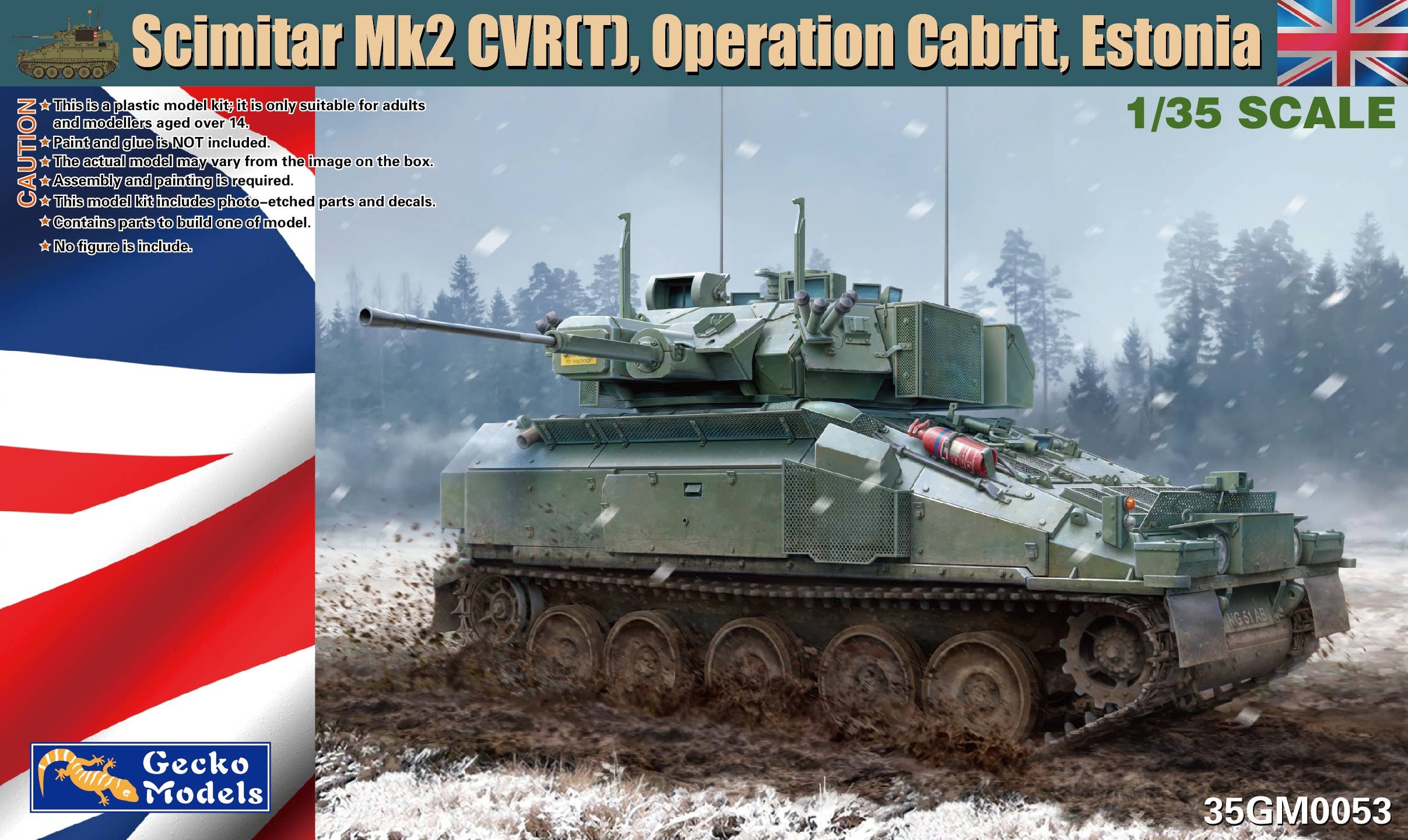 Gecko 1/35 Scimitar Mk2 CVR(T) Recon Vehicle, Operation Cabrit, Estonia | 4892667350538