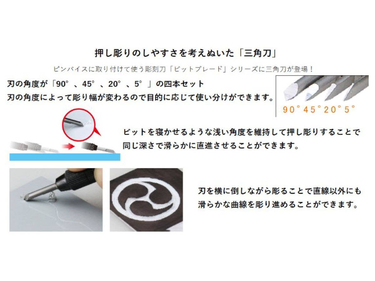 GodHand GodHand - Bit Blade V-shapedEdge 4 pcs set | 4562349870561