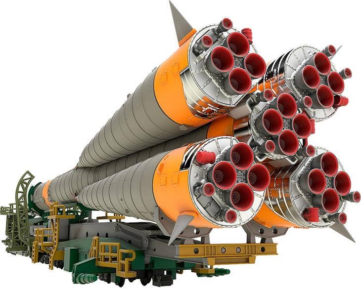 Soyuz Rocket & Transport Train (2nd Re-Run) 1/150 Scale Moderoid Model Kit | 4580590150034