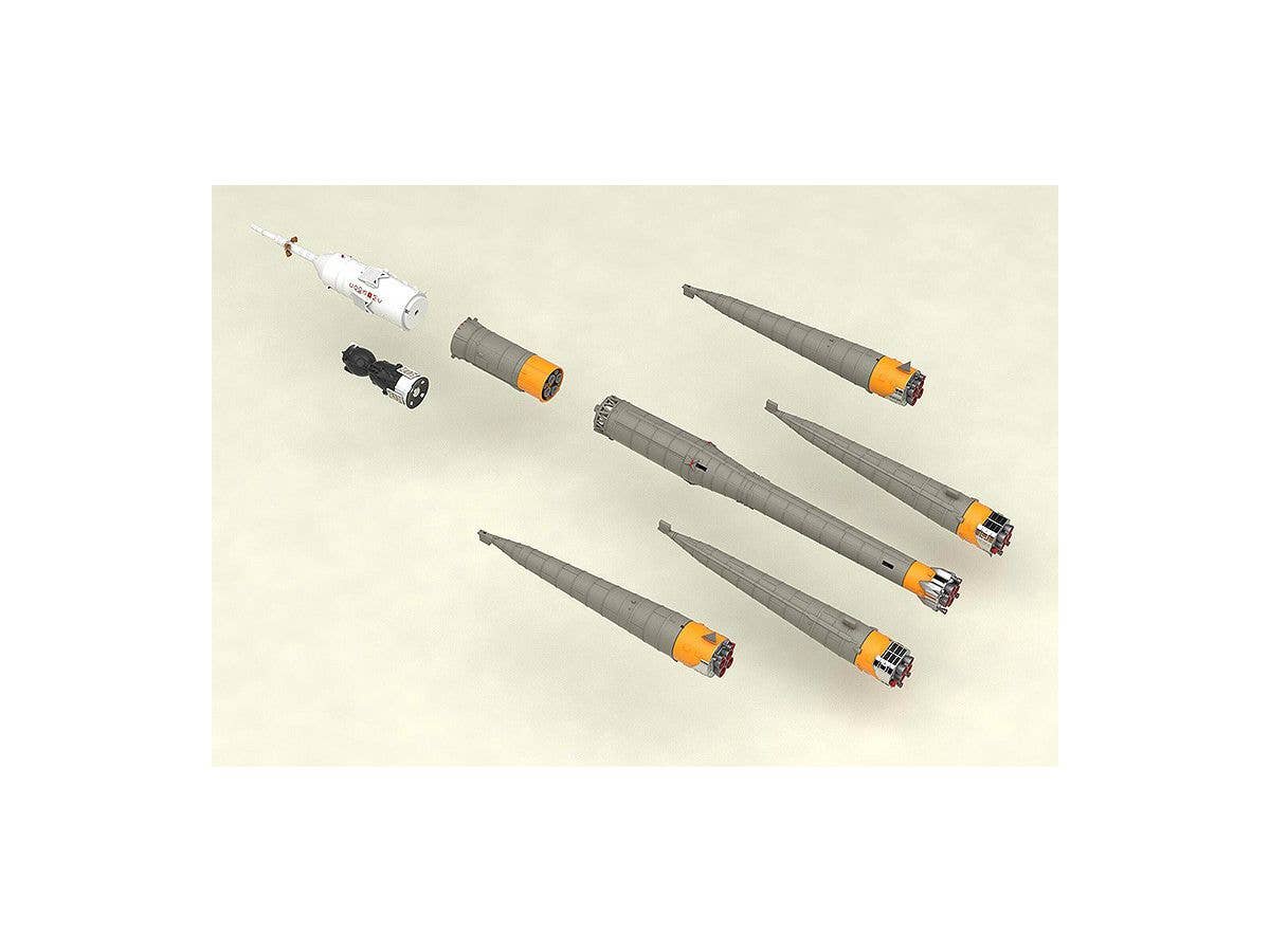Soyuz Rocket & Transport Train (2nd Re-Run) 1/150 Scale Moderoid Model Kit | 4580590150034