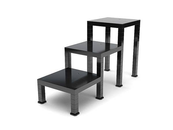 The Simple Stand: Build-On Type (Black), Set of 3 | 4580590158634