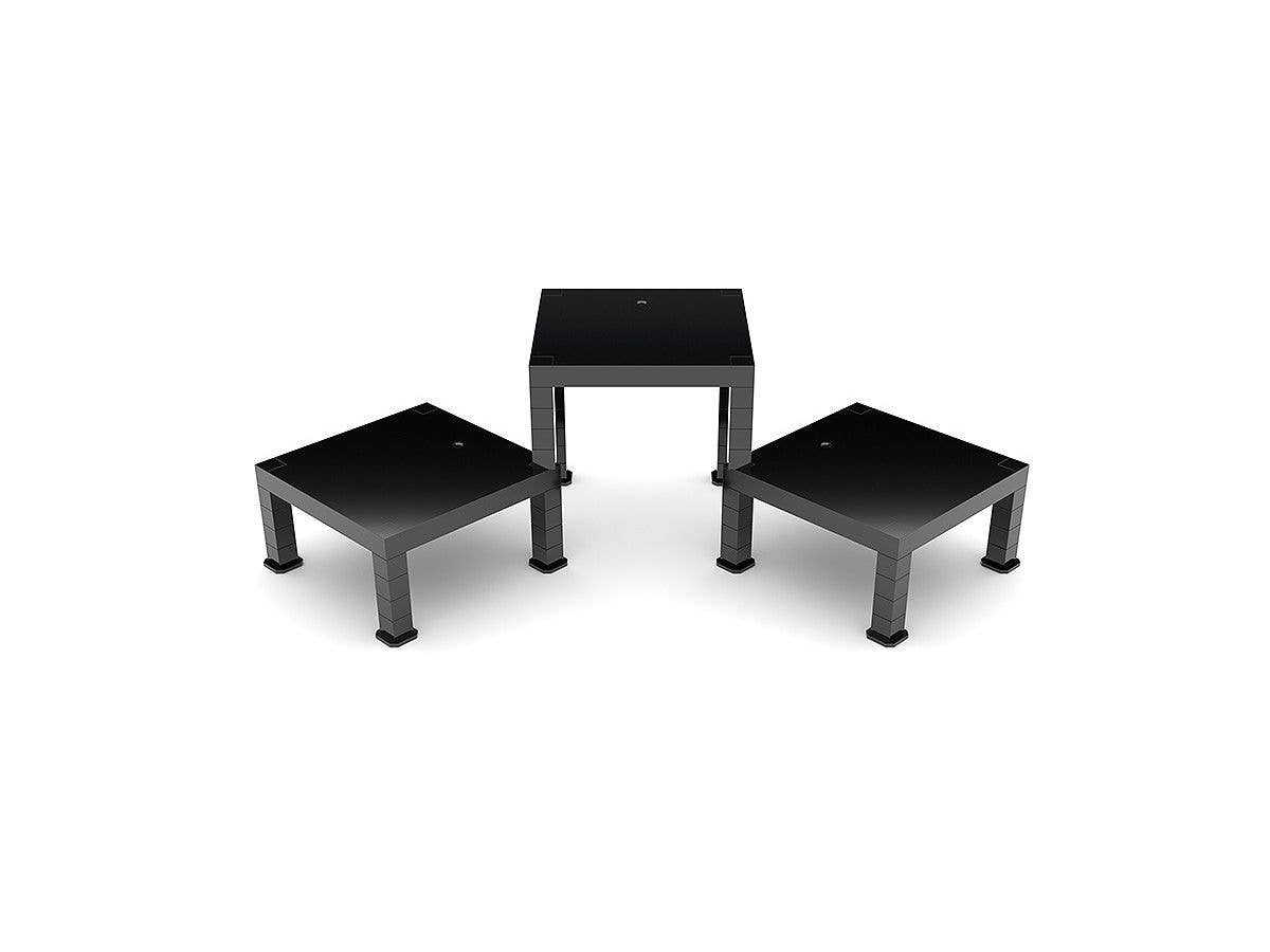 The Simple Stand: Build-On Type (Black), Set of 3 | 4580590158634