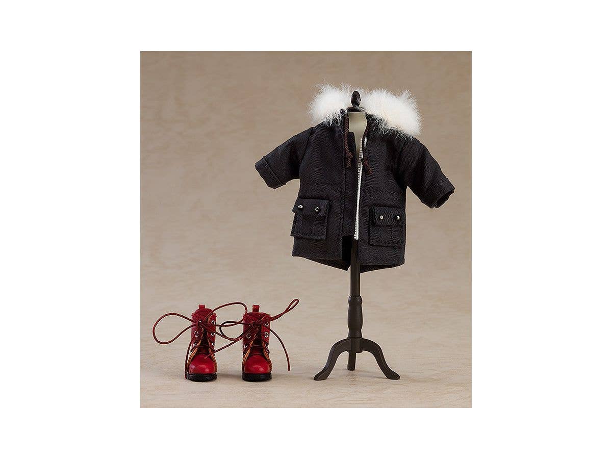 Nendoroid Doll Warm Clothing Set: Boots & Mod Coat (Black) | 4580590163843