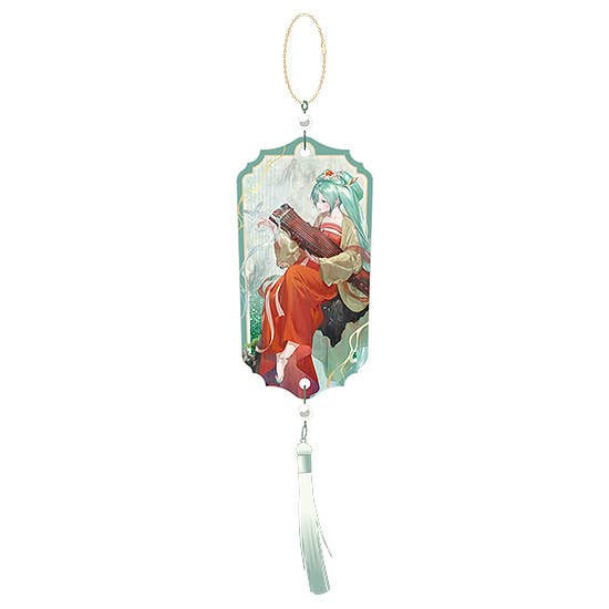Hatsune Miku Glitter Keychain: Hatsune Miku Shikishi: Gao Shan Liu Shui Ver. | 4580828660670
