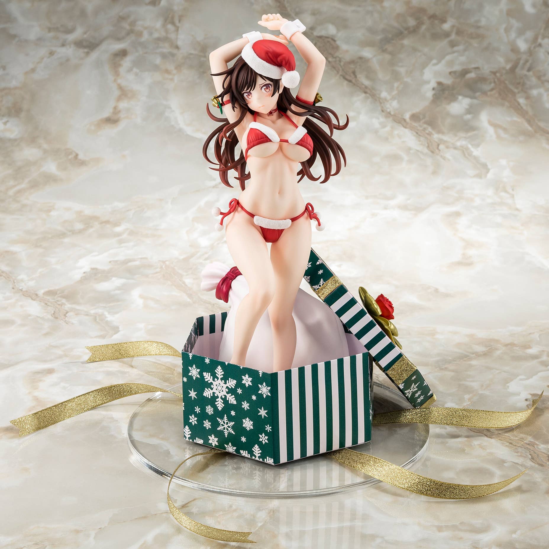 Hakoiri-musume 1/6 scaled pre-painted figure of "Rent-A-Girlfriend" MIZUHARA Chizuru in a Santa Claus bikini de fluffy figure 2nd Xmas | 4570000500108