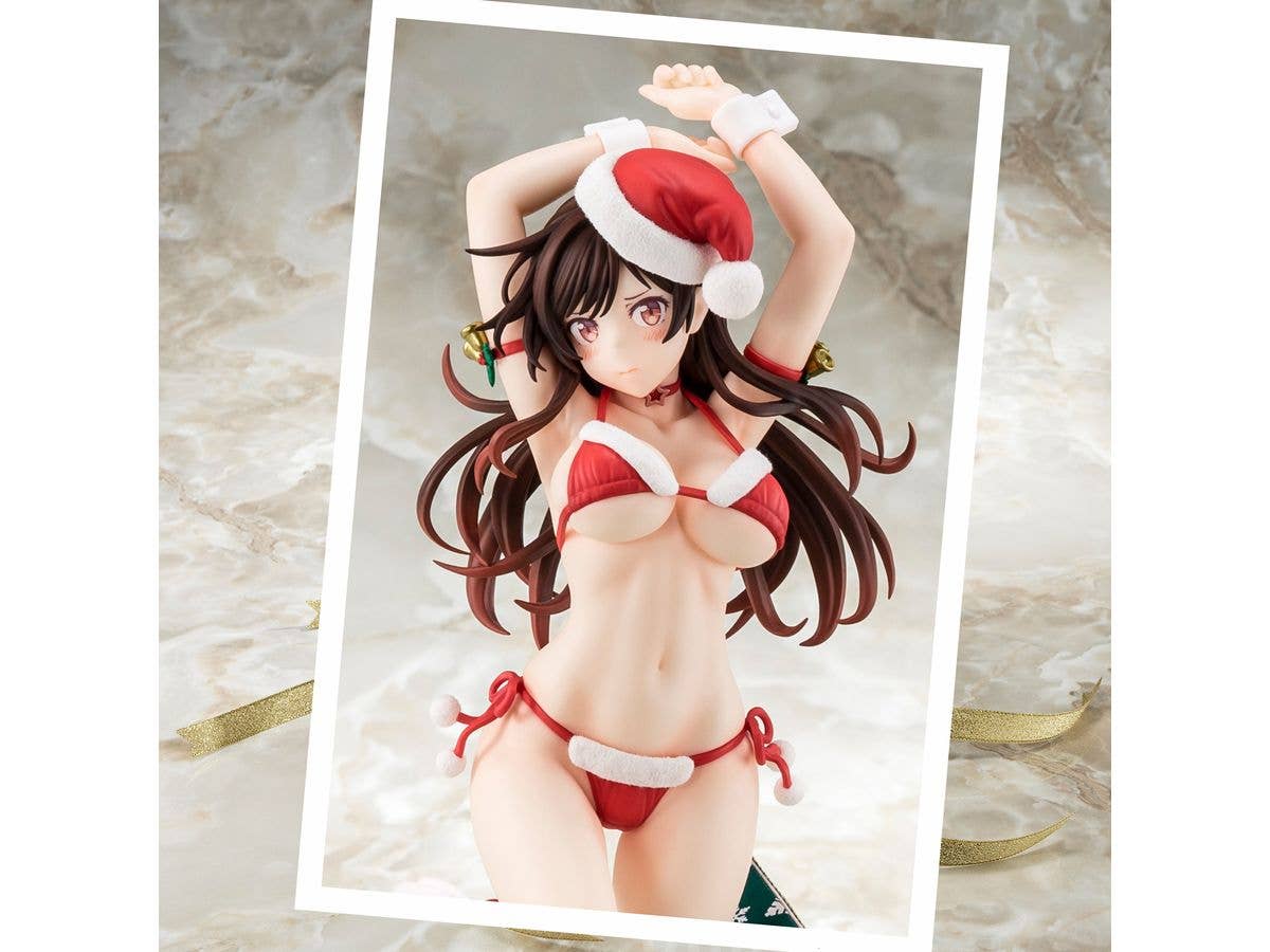 Hakoiri-musume 1/6 scaled pre-painted figure of "Rent-A-Girlfriend" MIZUHARA Chizuru in a Santa Claus bikini de fluffy figure 2nd Xmas | 4570000500108