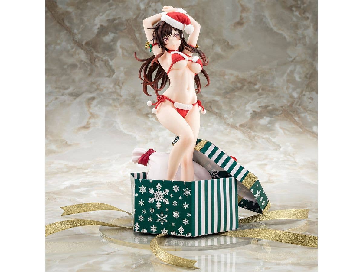 Hakoiri-musume 1/6 scaled pre-painted figure of "Rent-A-Girlfriend" MIZUHARA Chizuru in a Santa Claus bikini de fluffy figure 2nd Xmas | 4570000500108