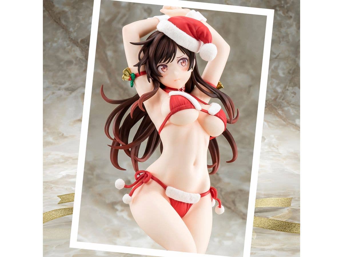 Hakoiri-musume 1/6 scaled pre-painted figure of "Rent-A-Girlfriend" MIZUHARA Chizuru in a Santa Claus bikini de fluffy figure 2nd Xmas | 4570000500108