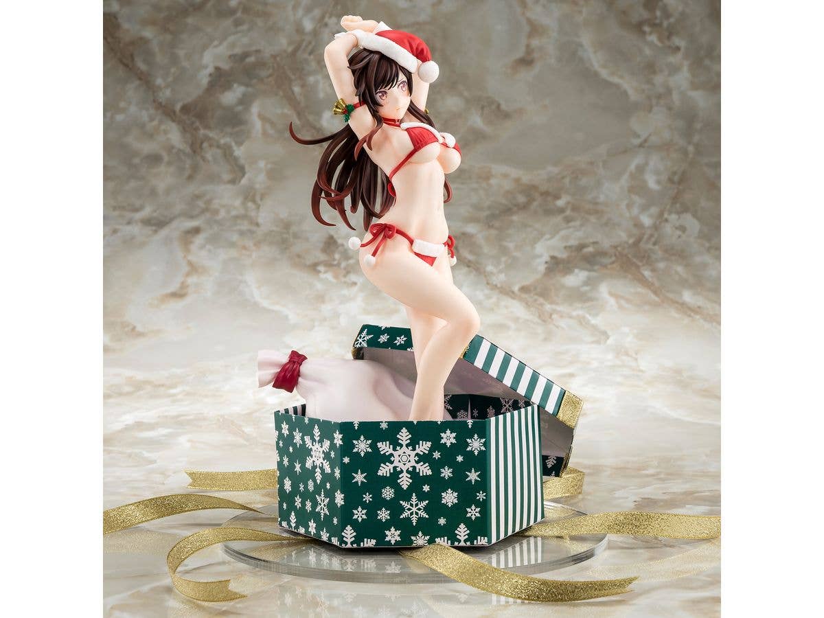 Hakoiri-musume 1/6 scaled pre-painted figure of "Rent-A-Girlfriend" MIZUHARA Chizuru in a Santa Claus bikini de fluffy figure 2nd Xmas | 4570000500108