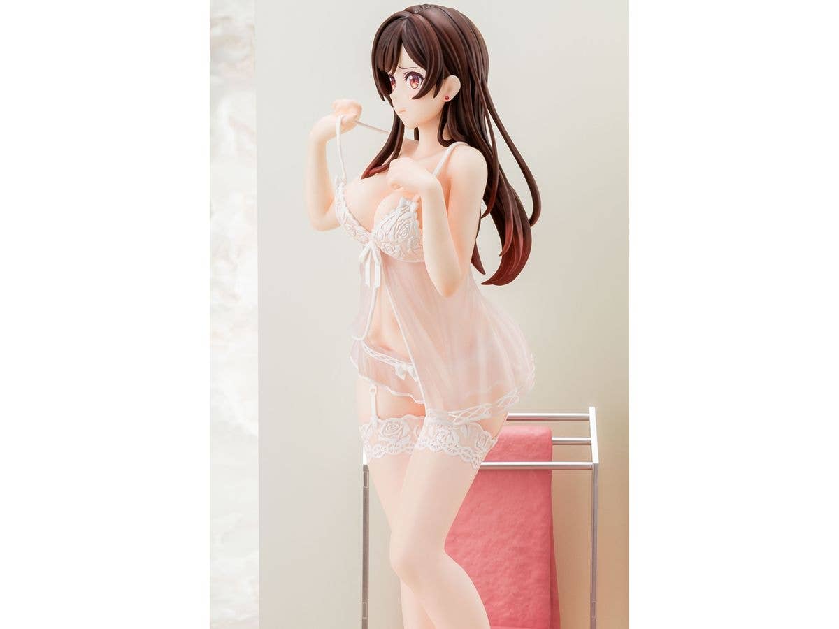 Hakoiri-musume 1/6 scaled pre-painted figure Rent-A-Girlfriend MIZUHARA Chizuru in see-through lingerie figure Angel White Ver. | 4570000500153
