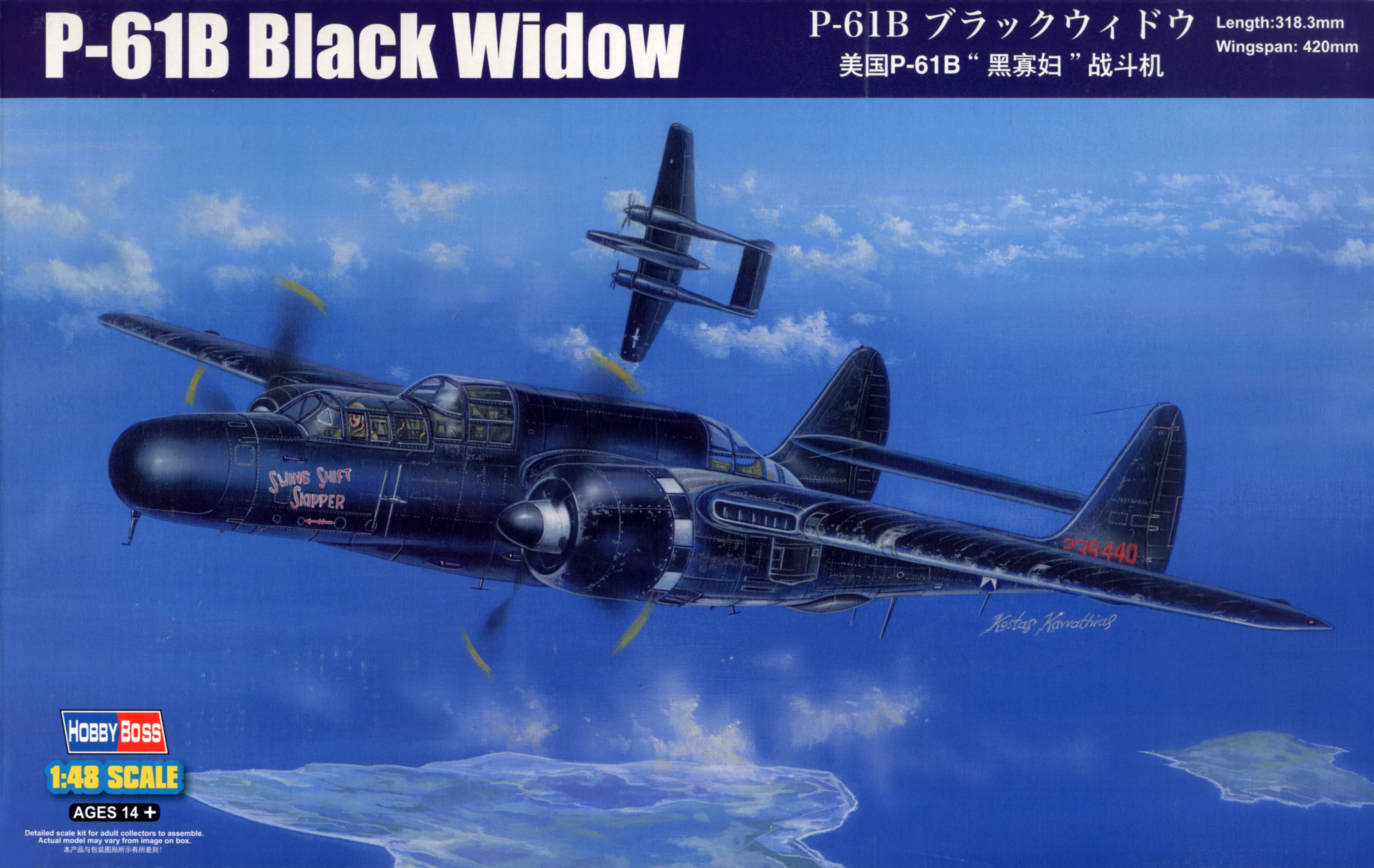 Hobby Boss 1/48 P-61B Black Widow | 6939319217318