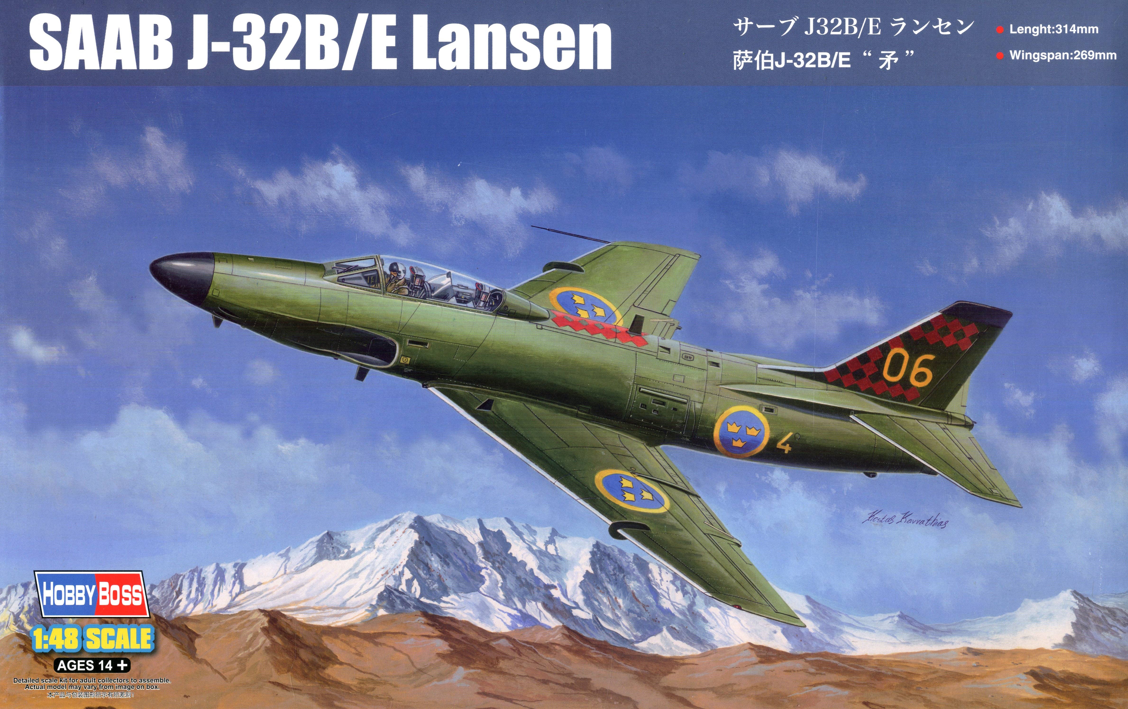 Hobby Boss 1/48 SAAB J-32B/E Lansen | 6939319217523