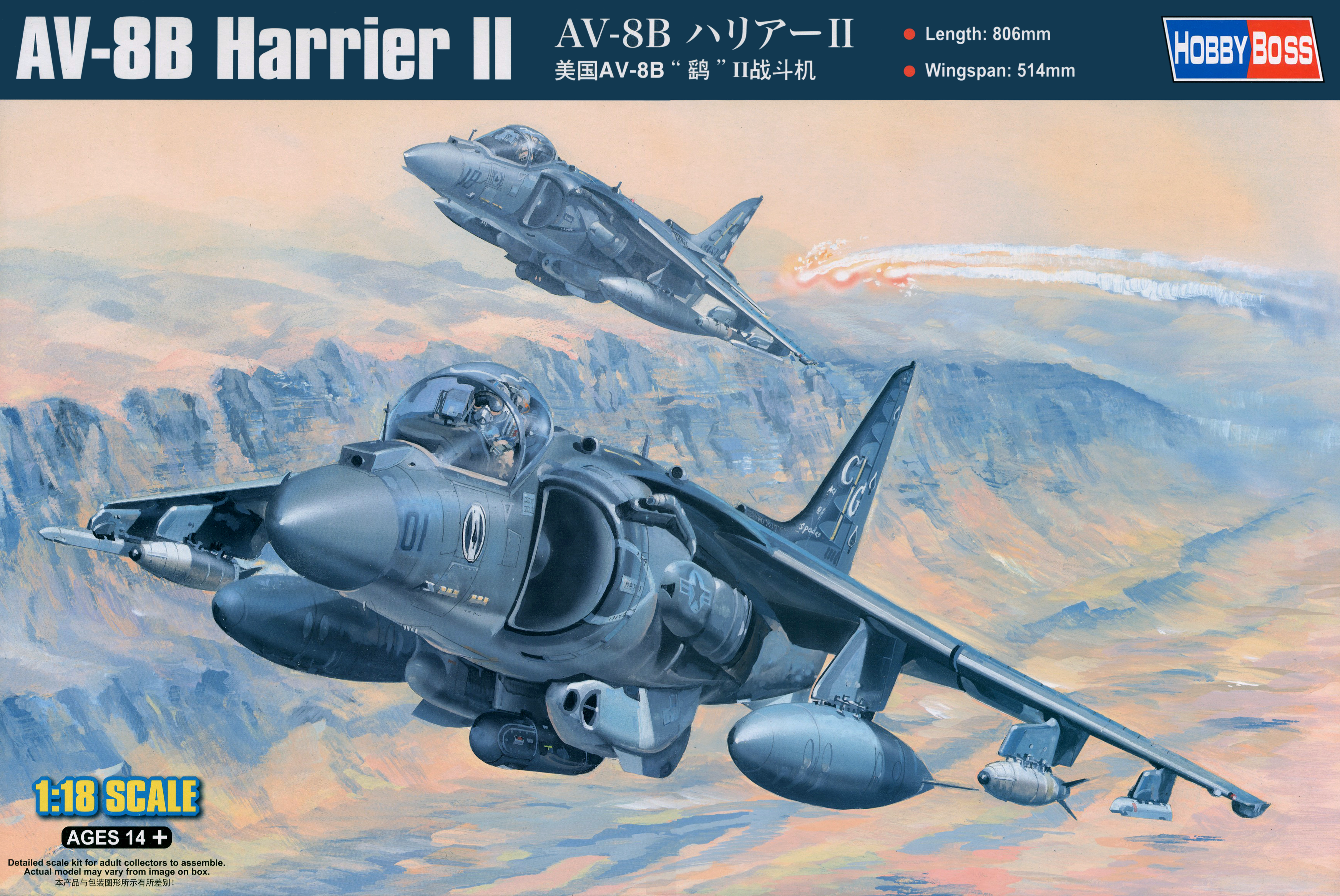 Hobby Boss 1/18 AV-8B Harrier II | 6939319218049