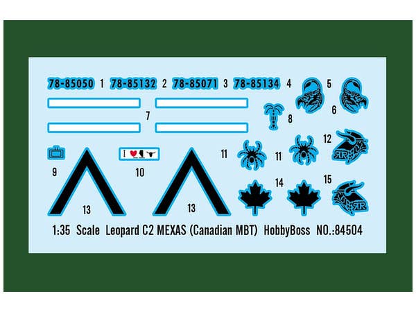 Hobby Boss 1/35 Leopard C2 MEXAS (Canadian MBT) | 6939319245045