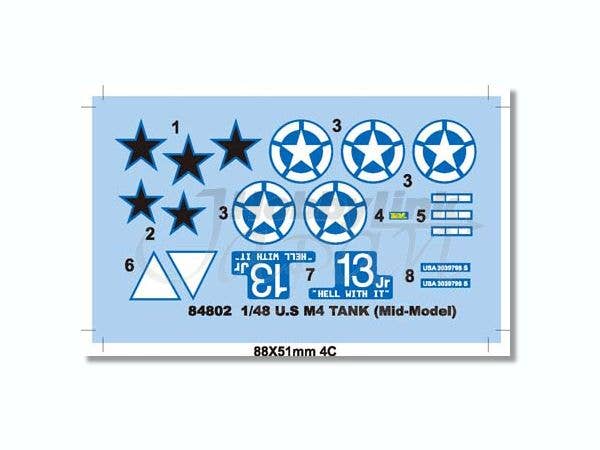 Hobby Boss 1/48 M4 Tank (Mid-Model) | 6939319248022