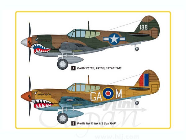 Hobby Boss 1/48 Curtiss P-40M & Kittyhawk Mk.III | 6939319258014