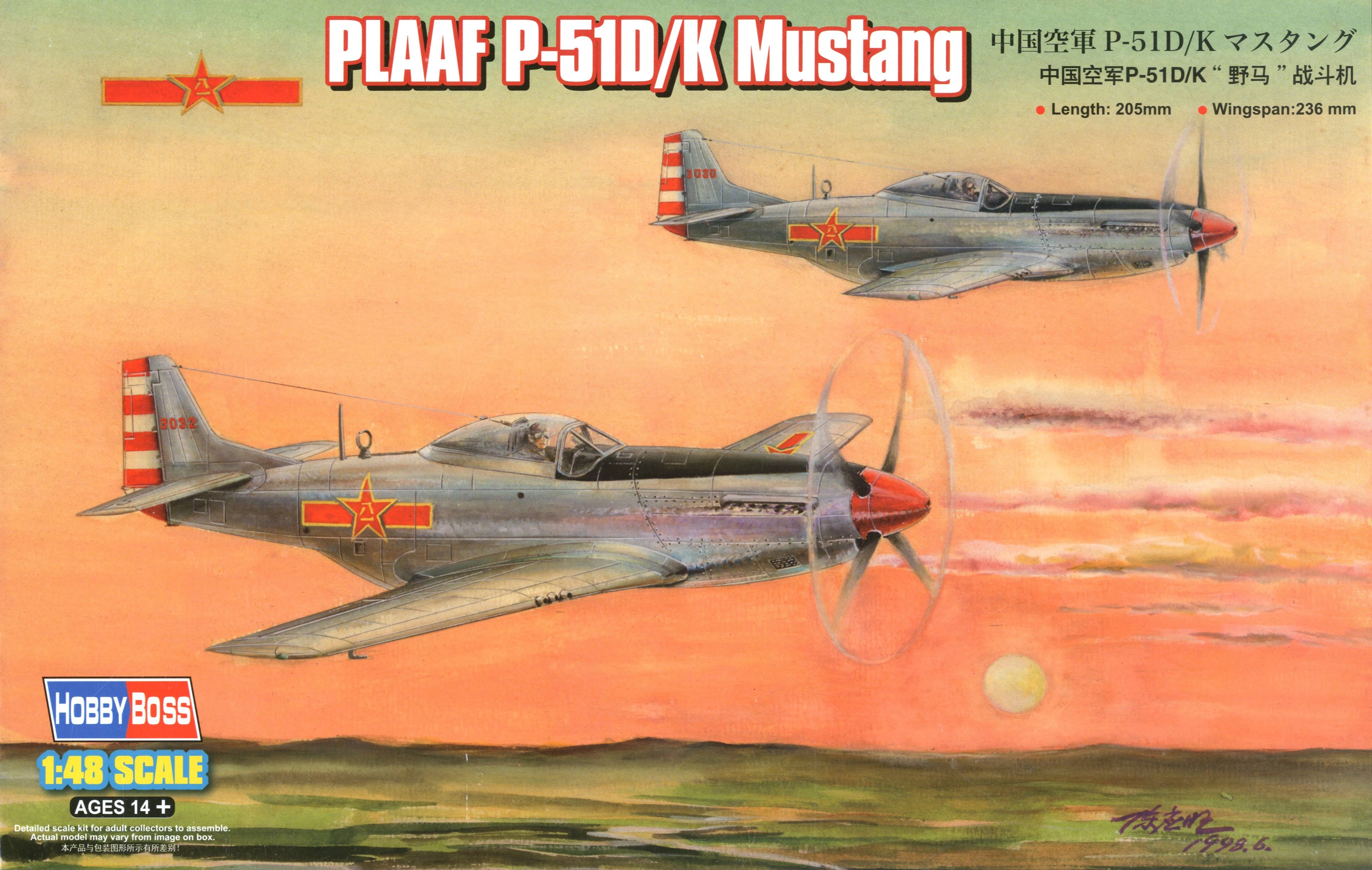 Hobby Boss 1/48 PLAAF P-51D/K Mustang Fighter | 6939319258076