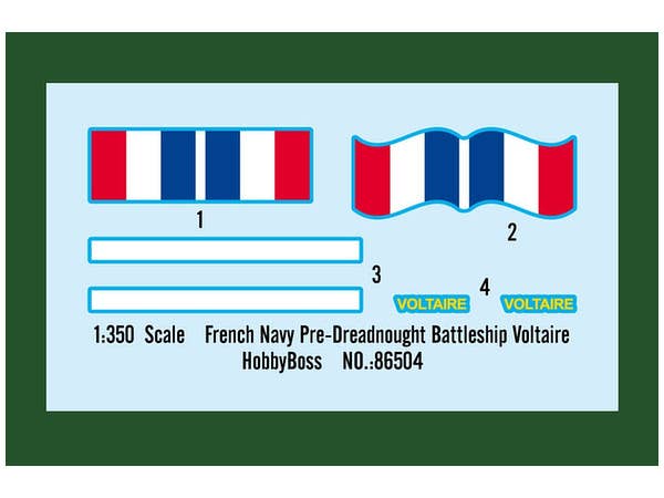 Hobby Boss 1/350 French Navy Pre-Dreadnought Battleship Voltaire | 6939319265043