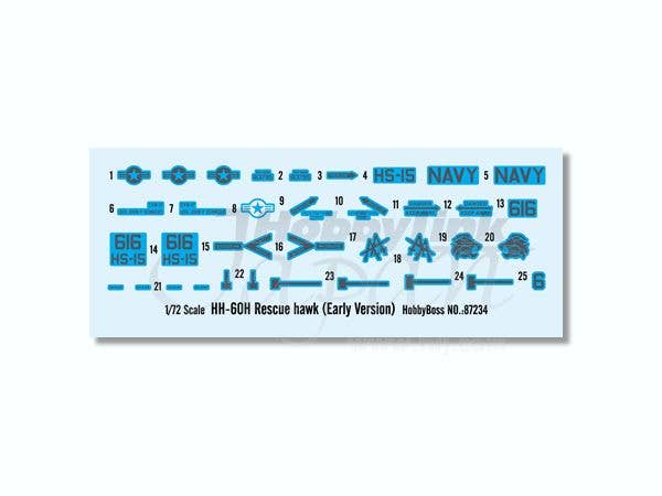 Hobby Boss 1/72 HH-60H Rescue Hawk (Early Version) | 6939319272348