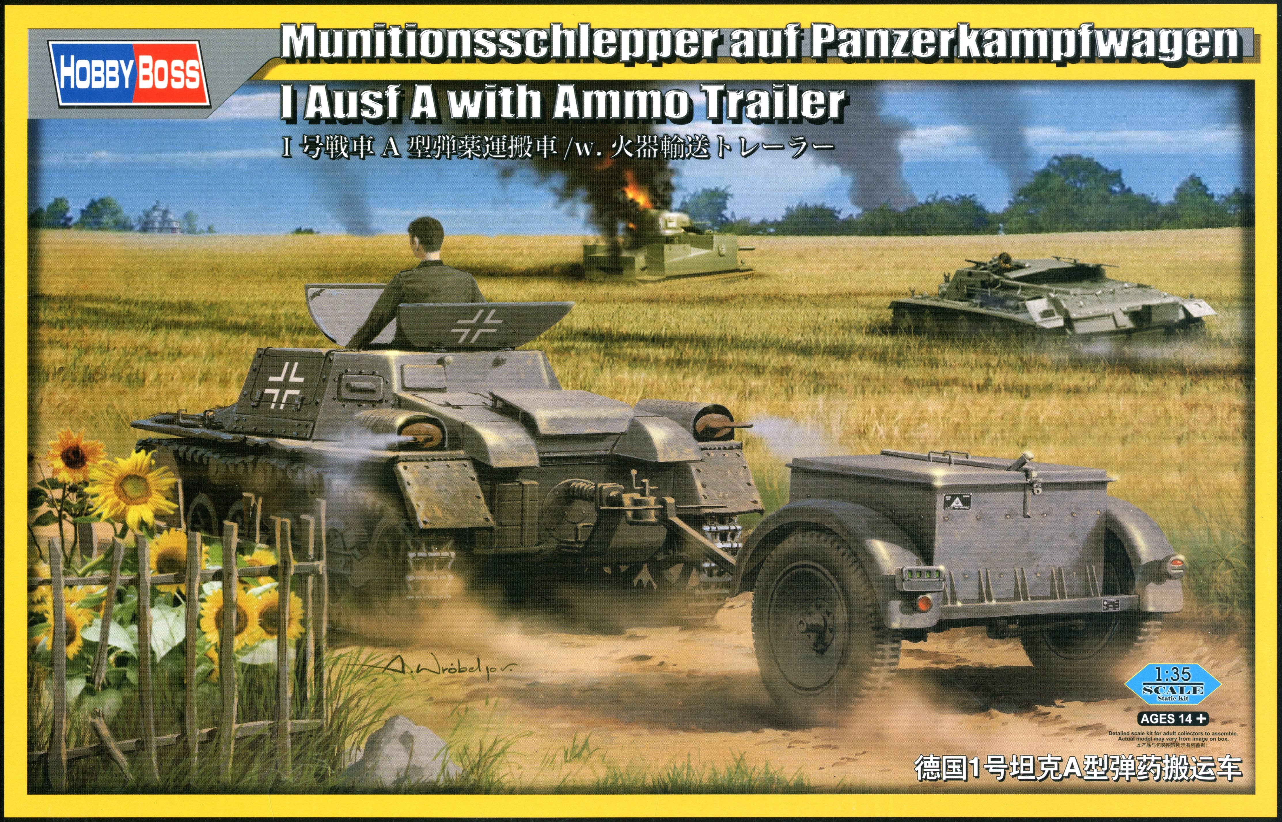 Hobby Boss 1/35 Munitionsschlepper auf Panzerkampfwagen I Ausf A with Ammo Trailer | 6939319201461