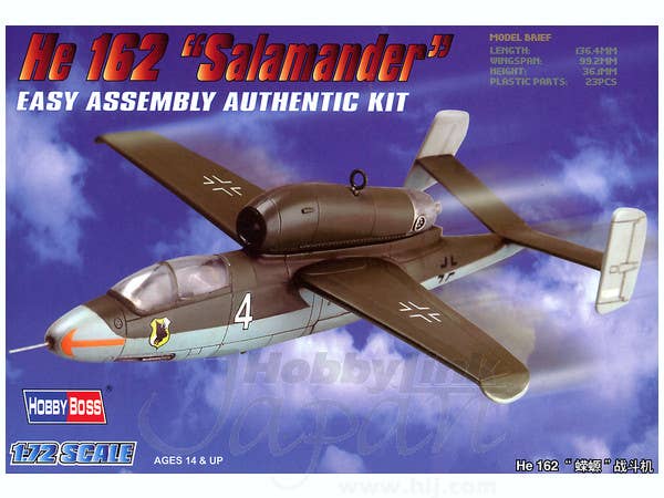 Hobby Boss 1/72 He162 'Salamander' | 6939319202390